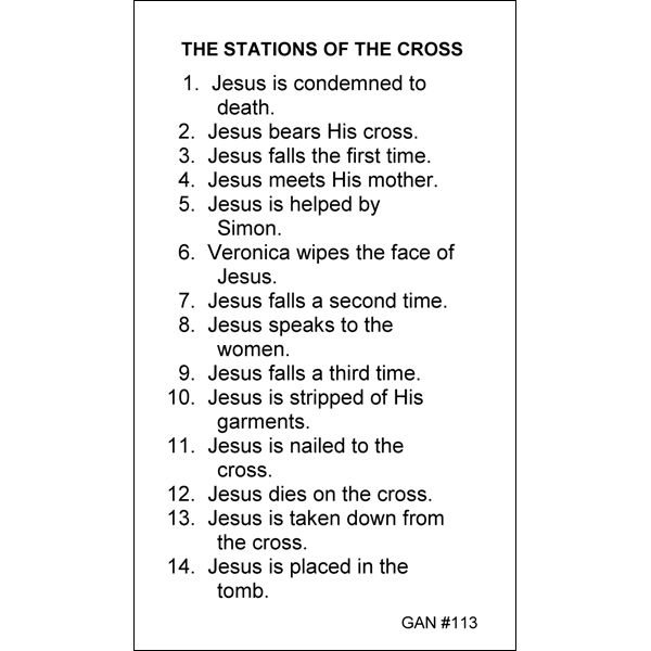 Stations Of The Cross Prayer Card – Inspired Prayer Cards