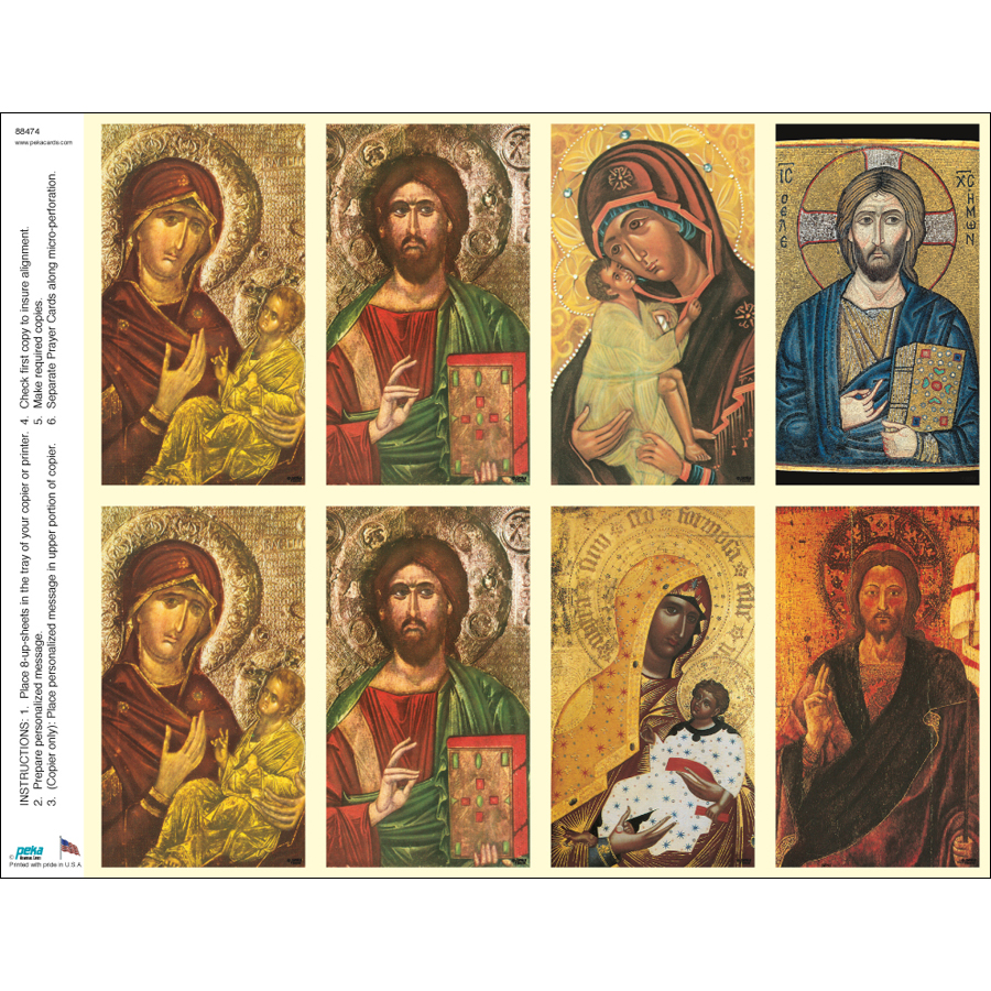 Jesus Assortment Classic 8-up Prayer Cards – Peka Memorial Cards